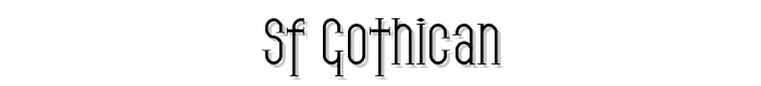 SF Gothican font